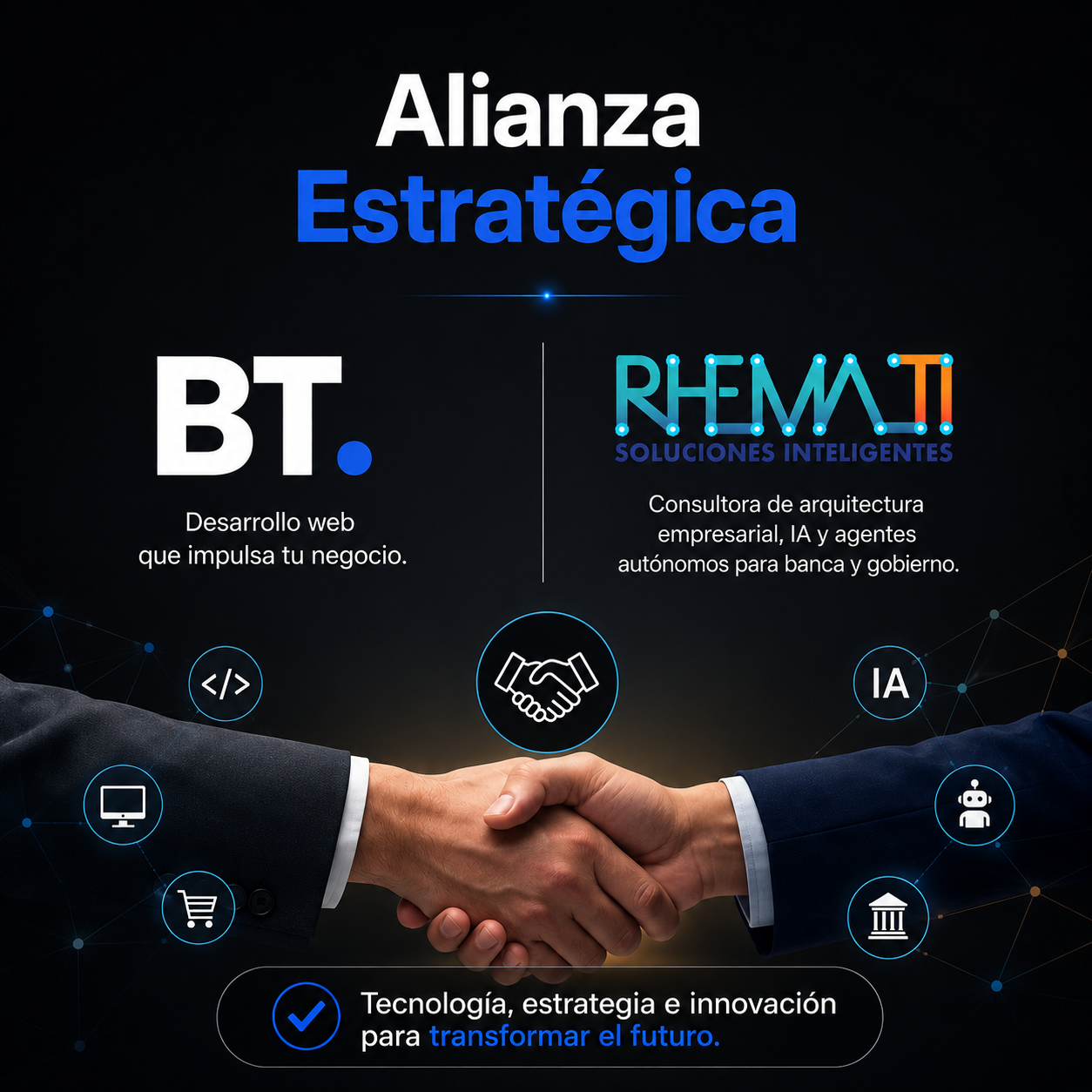Alianza Estratégica BT y Rhemati — tecnología e IA para empresas